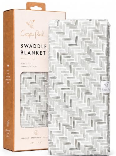 Image of Copper Pearl Swaddle Blankets for Newborns | Soft Stretchy Receiving Blankets for Boys and Girls | Large 46 x 46 Inch Baby Blankets | Lightweight and Breathable Swaddles | Alta