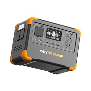 Pecron E500LFP Portable Power Station, 576Wh LiFePO4 Battery, 600W AC Outlets Solar Generator, Fast Charging Power Station for Home Use, RV, Camping, CPAP, Emergencies