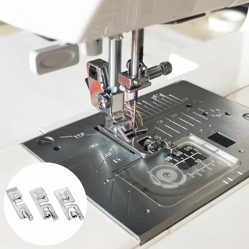 Juego de pies para máquina de coser con dobladillo estrecho
