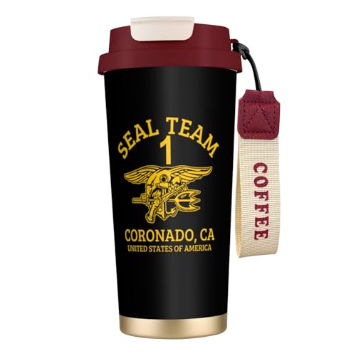 タンブラー コーヒー ミリタリー ネイビーシールズ 米軍 海軍特殊部隊 水筒 ステンレス ボトル 魔法瓶 オフィス マグカップ カフェマグ 車用 マグボトル 真空断熱 保温 保冷 ふた付き 直飲み 広口 漏れない 二重構造 持ち運び 500ml