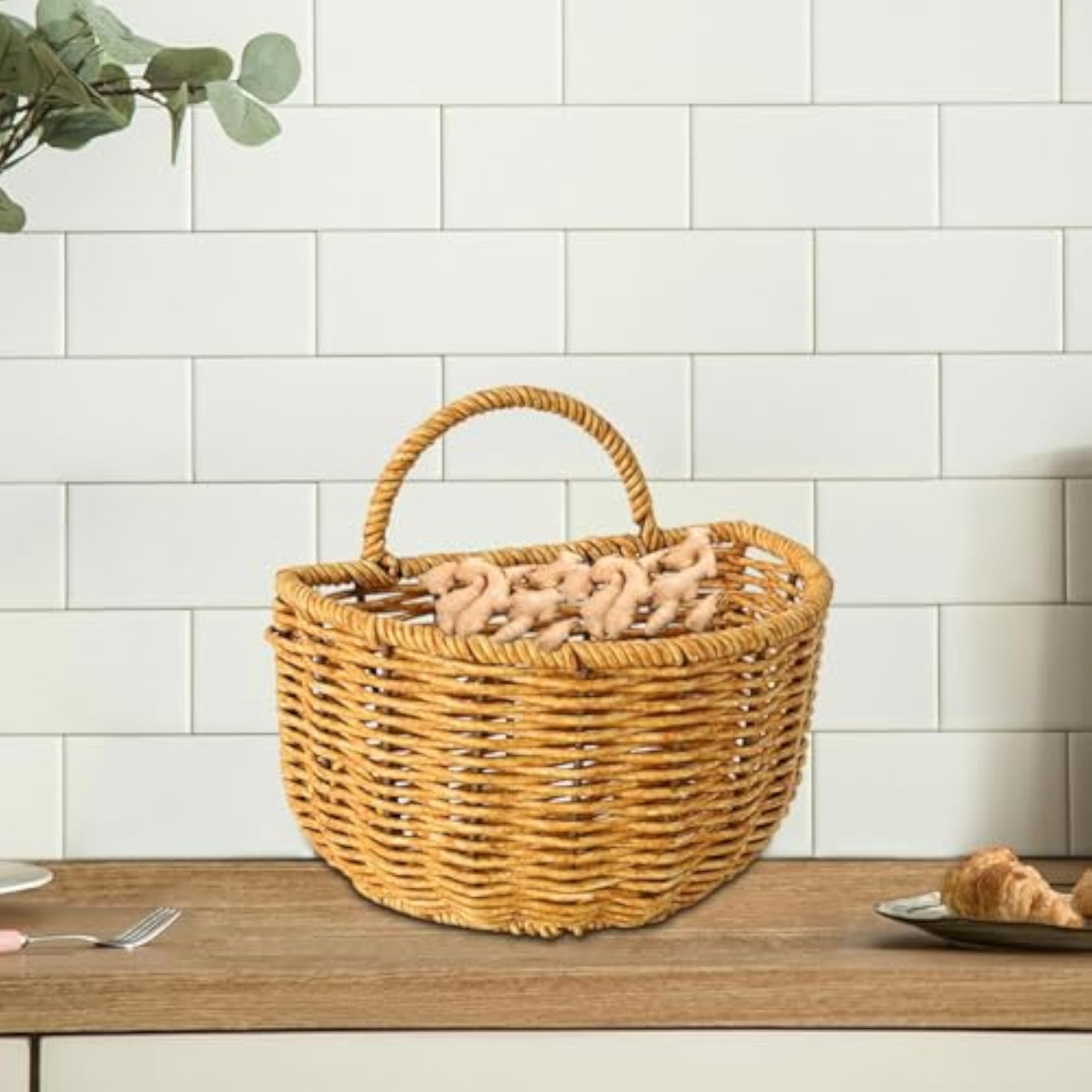 Large Semicircle Wall Hanging Storage Basket