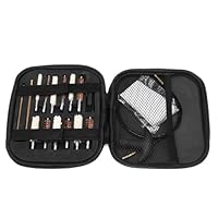 Pistol Cleaning Kit, 22cal Air Tube Cleaning Kit, 22, 270, 357, 38, 9mm, 40, 45 Caliber Pistol Cleaning Kits, Equipped with Brass Serrated and Nylon Flexible Cable, Zippered Compact Case