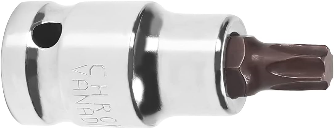 Auniwaig 1/2 Inch Drive x T45 Torx Bit Socket, CR-V Star Impact Sockets, Metric S2 Alloy Steel Bit, 55mm/2.17" Length
