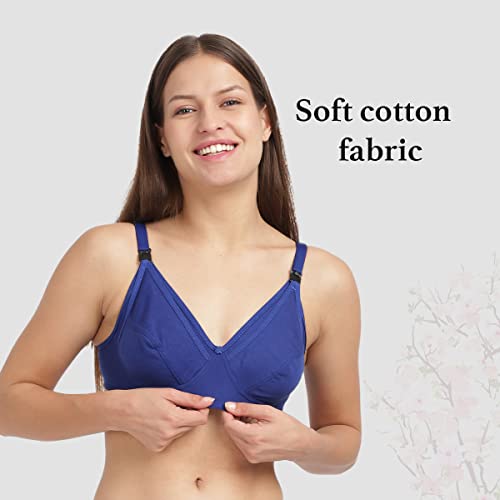 Image of Femzy Women's Cotton Non-Padded Wire Free Maternity Bra
