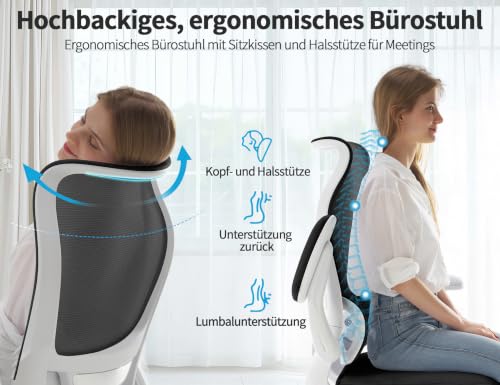 Image of TRALT High Back Office Chair, Ergonomic Desk Chair
