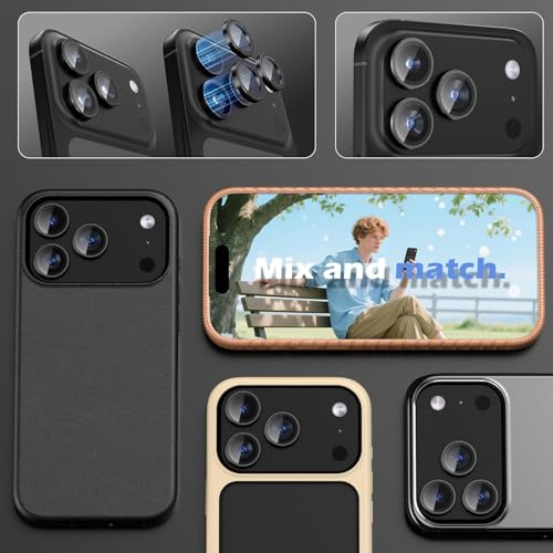 Image of for iPhone 17 Pro / 17 Pro Max Camera Lens Protector Original Individual Lens Screen Protector | 9H Hardness, Scratch-Resistant, Case Friendly (Black)