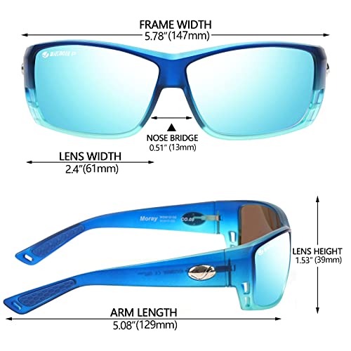 Polarized Sunglasses for Men,Square Sunglasses Men for Fishing Driving Running Sports Sunglasses UV400 Protectiont 18158 (Gradient Blue Ice Blue)4