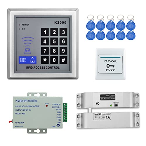 Yavis Juego Completo Rfid Puerta Acceso Control Sistema Kit Bloqueo De Perno Eléctrico 110-240 V Ac 12 V Dc 3 A 36 W Fuente De Alimentación Botones De Salida 10pcs Tk4100 Id Keyfobs Yavis Juego Completo Rfid Puerta Acceso Control Sistema Kit Bloqueo De Perno Eléctrico 110-240 V Ac 12 V Dc 3 A 36 W Fuente De Alimentación Botones De Salida 10pcs Tk4100 Id Keyfobs
