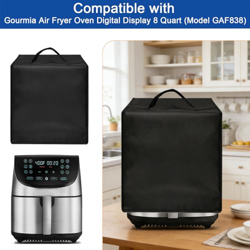 Image of Air Fryer Cover Dust Cover for Gourmia Air Fryer Oven Digital Display 8 Quart Large AirFryer Cooker GAF838 14.5 inch*11.2 inch*13.4 inch Heat-Resistant Waterproof Dust-proof Kitchen Appliance Covers