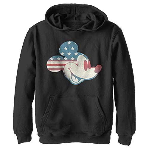 Mickey Americana Flag sweat à capuche garçon pull polaire noir taille M