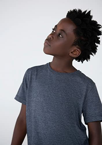 Camiseta Básica Infantil Menino Manga Curta Slim Cinza 006