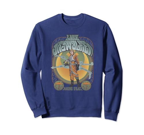 Sweatshirt Luke Skywalker Star Wars style rétro années 70 pour fan de pop culture