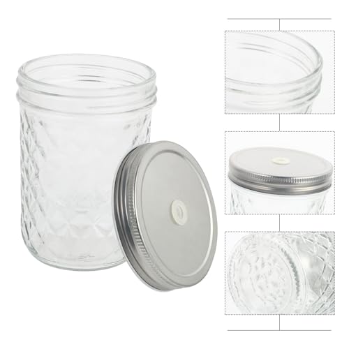 Tarro de vidrio con pajita de 500ml resistente al frío y calor 4