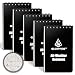 GLORYFIRE Waterproof Notebook All Weather Shower Pocket Tactical Notepad with Cover Steno Pad Memo Book with Green Grid Paper for Outdoor Activities Recording Green Journals to Write 5 PCS 3" x 5"