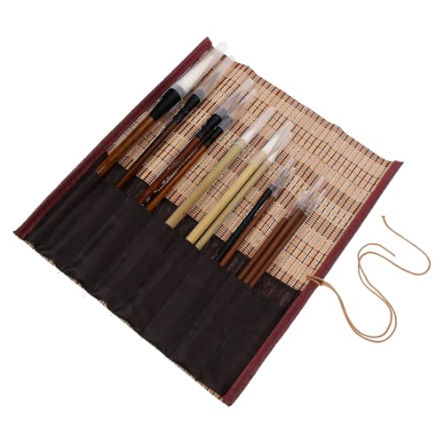 Angoily 12pcs Chinese Calligraphy Brush Set for Boys and Girls Adults Writing Brush Chinese Calligraphy Pen School Supply