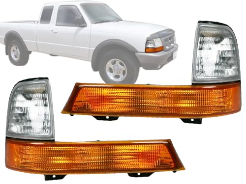 Auto Parts Avenue APA Replacement Turn Signal Corner Light for 1998 1999 2000 98 99 00 Ranger Pair Passenger Right Driver Left Side FO2521144 FO2520144