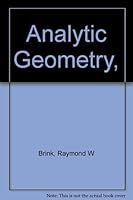 Analytic geometry, B00085MDQ6 Book Cover
