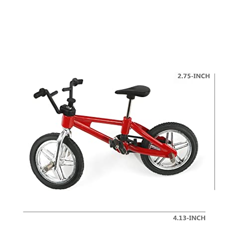 Mini Bike Finger Bike Finger Skateboard Set,Excellent Functional Miniature Toys Mini Extreme Sports Finger Bicycle Skateboard Cool Boy Toy Creative Game Toy Set Collections Cake Decoration (4Pcs) #TOP4