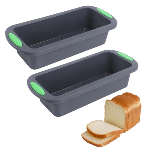 FARYODI 2 Stück Silikonform Brotbackform, 28x12.5x6cm Klein Kastenform Kuchen, Anti Haftende Backform Kastenform für Kuchen und Brote, Brotformen zum Backen,...