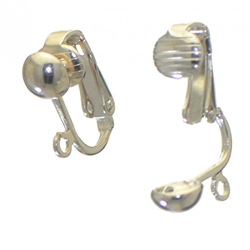 Adelheid bañado en plata elementos de Swarovski Jet Black Crystal Clip en pendientes