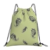 RQLNBOBZ Mochilas con estampado de cachemir sin costuras multifunción portátiles con cordón deportivas para hombre y mujer para la escuela