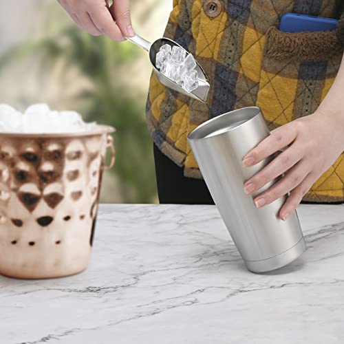 Futtumy 6 Pack Stainless Steel Travel Tumblers, 20 Oz Tumbler With 12 Lids, Insulated Coffee Tumblers, Double Wall Travel Tumblers, Thermal Cups, Powder Coated Coffee Cup For Hot Cold Drinks (Silver) #TOP3