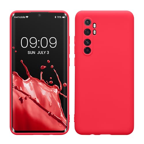 kwmobile Custodia Compatibile con Xiaomi Mi Note 10 Lite Cover - Back Case per Smartphone in Silicone TPU - Protezione Gommata - rosa shocking