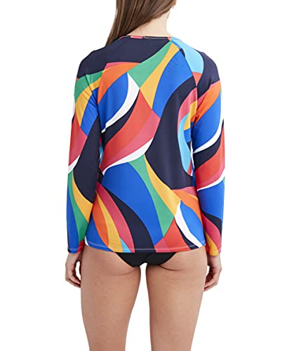 Image of Nautica Women's Long Sleeve Rashguard - Quick-Dry, UPF Protection, Swim Shirt, Pool, Beach, Hiking, Yoga, Volleyball