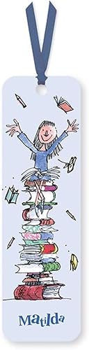 Museums & Galleries Bookmark - Roald Dahl Matilda Design - with a Blue Ribbon Tag - Artistic Reading Accessory