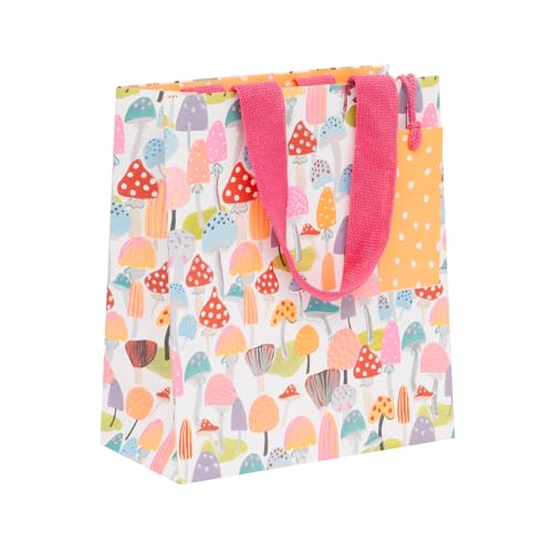 Glick Mittelgroße Geschenktüte Shining Shrooms 225 x 200 x 100 mm Luxuriöse recycelbare Tasche für Geburtstage & Feiern