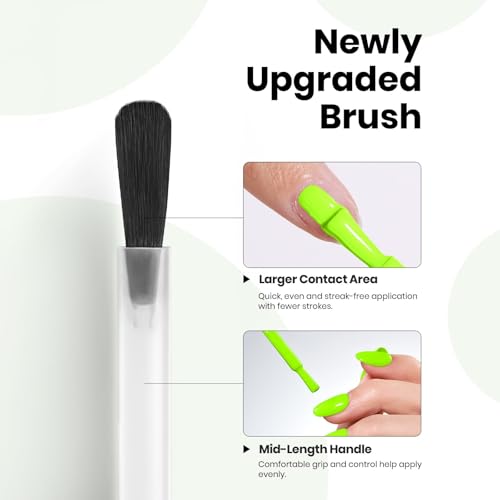 Image of Beetles Neon Green Gel Nail Polish - NeonTide 15ML Full Size /0.51Fl Oz, HEMA-Free Gel Nail Polish,Soak Off UV LED Lamp Nails Art, Manicure Salon DIY