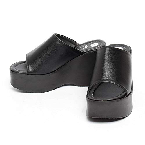 epdavin Women's Simple Comfy Open Toe Platform High Heel Slippers Slides Shoes2