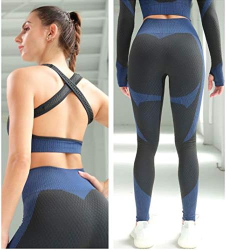 Veriliss 3-delig trainingspak voor dames, naadloze yogalegging en Veriliss 3-delig trainingspak voor dames, naadloze yogalegging en
