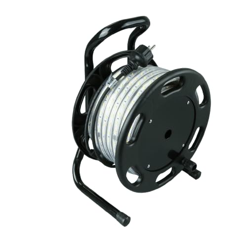 LEDWORK RUBAN LED DE CHANTIER AVEC ENROULEUR A BRANCHER 25M 590LM 5K IP65