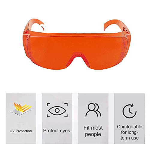 Vinmax 20210319380101VINMAX Red Goggle Glasses Lab Eye Protection Safety Glasses Transparent Dental Protective Eye Curing Light Whitening -2022 New Upgrade thumb #1