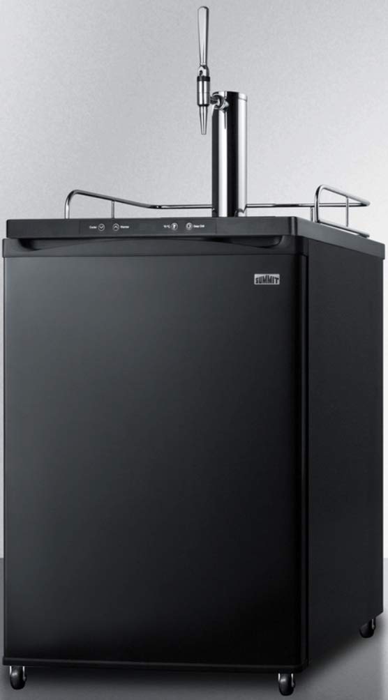 Summit Appliance Sbc635mncf Nitro-Infused Coffee Dispenser In Black With A Complete Stainless Steel Stout Style Tap Kit And Nitrogen Tank Included, Auto Defrost, Digital Thermostat on Fridge.com - View 2