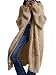 AUGCONE Women's Oversized Cardigans Sweater Long Coat Knit Fall Winter Cozy Outfits with Pockets 2026(Khaki, L)