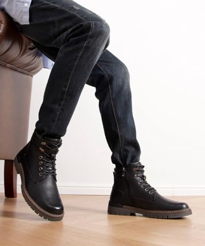 Image of Jousen Mens Boots Fashion Casual Boot Hiking Zipper Chukka Boots for Men