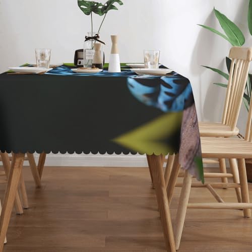 Nappe rectangulaire motif grenouille bleue imperméable et lavable - 3