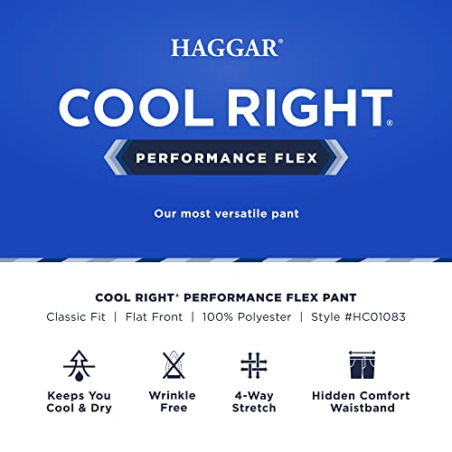 Image of Haggar Men's Classic Fit Cool Right Performance Flex Casual Pant