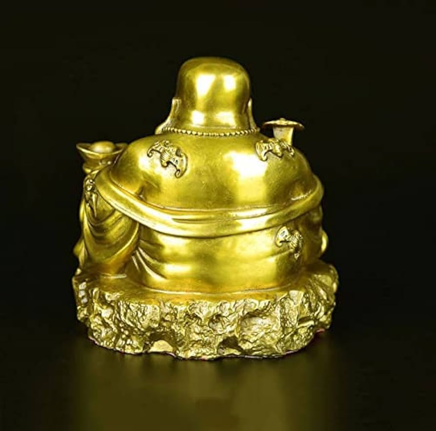 Amazon.co.jp: 仏像 布袋様 置物 高さ14cm 銅製 七福神の置物