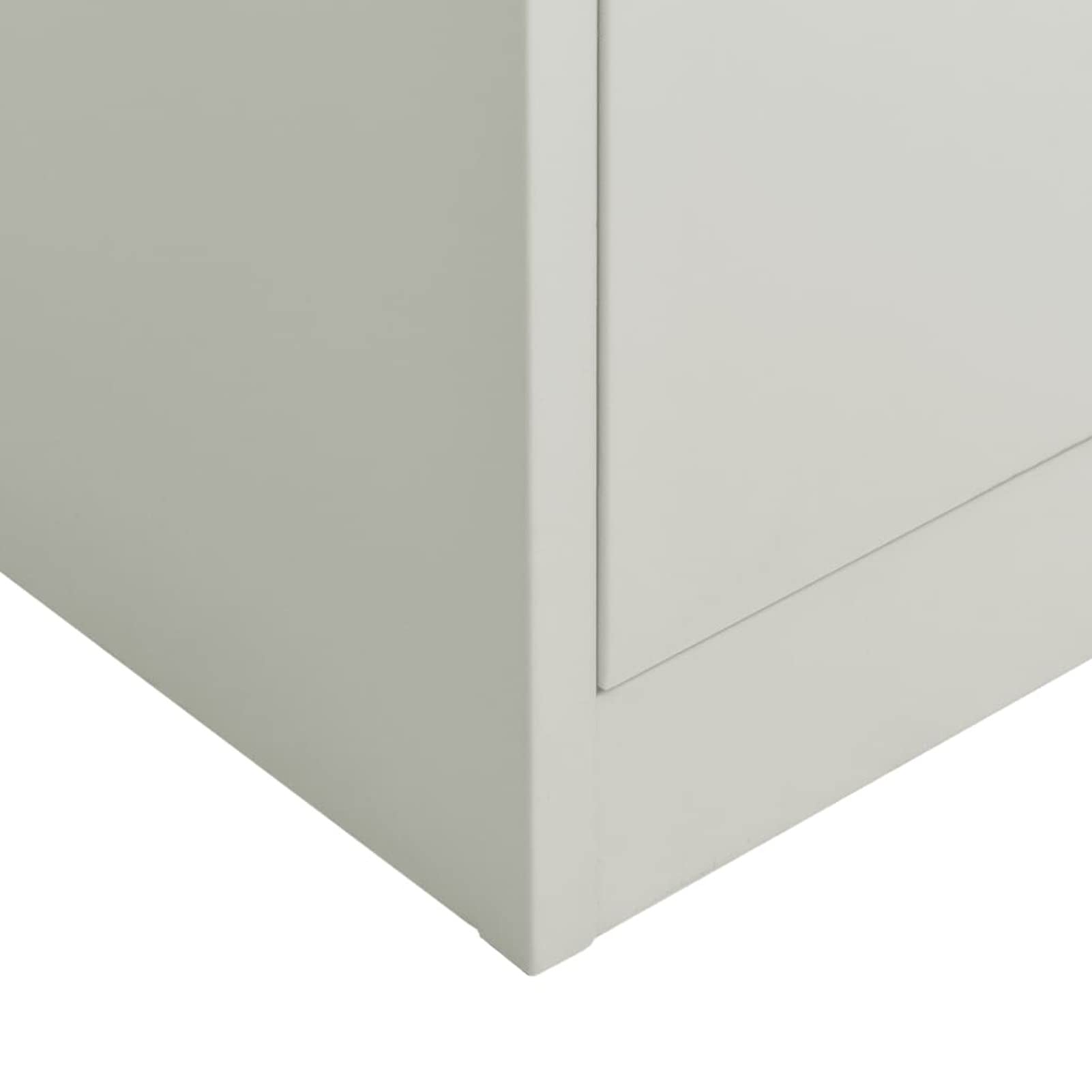Gecheer Easterno Armoire porte-cope d'intérieur en acier gris avec 2 portes 90 x 40 x 180 cm, armoire métallique, armoire extérieure en métal, armoire de 180, armoire de bureau avec serrure