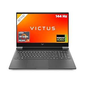 HP Victus Gaming Laptop | 16,1″ FHD 144 Hz Display | AMD Ryzen 7-7840HS | 16 GB DDR5 RAM | 512 GB SSD | NVIDIA GeForce RTX 4060 | Windows 11 Home | QWERTZ Tastatur | schwarz