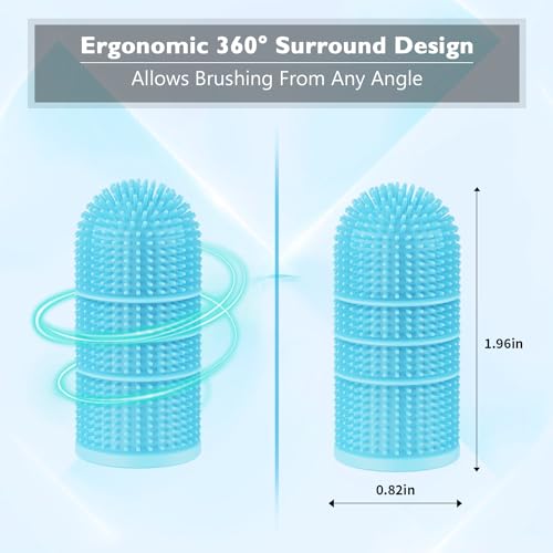 image for Petiepaw Dog Toothbrush,Dog Finger Toothbrush for Dog Teeth Cleaning,D