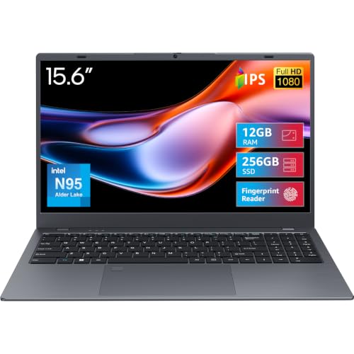 Image of BiTECOOL 15.6 FHD Laptop, N95 Quad Core, 12GB LPDDR5 256GB SSD, Fingerprint