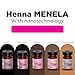 MENELA Eyebrow Henna Tint Kit - Dark Brown Brow Color with Bamboo Extract - Natural Look, Easy Application - 2.5g Henna + 15ml Fixer - Ammonia-Free, Vegan, Cruelty-Free