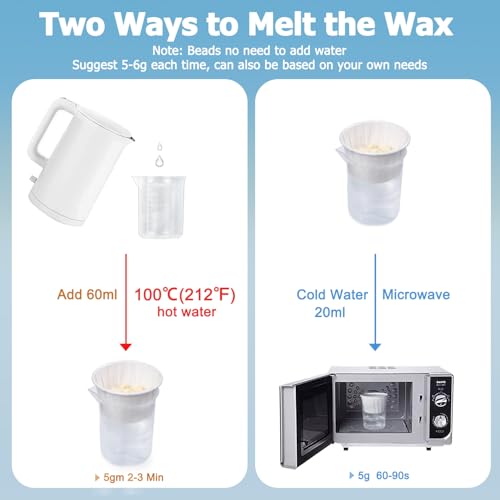 Nose Wax Kit from CoFashion - 50g Wax for Hair Removal, 20 Applicators (Up to 20 Uses), 10 Paper Cups for Nose and Ear Waxing