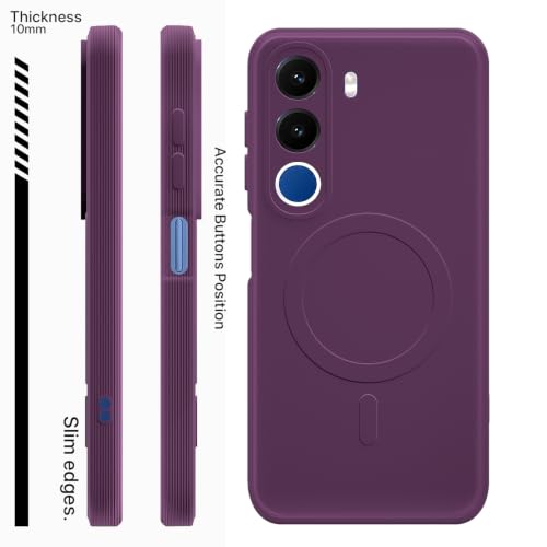 Image of Outlouders Back Cover for Realme C100x | Soft Matte Silicone | Slim Fit | Magnetic-Safe Logo Design (Magnetic-Safe Not Compatible) | Shockproof | Camera Protection Bumper Case (Purple)