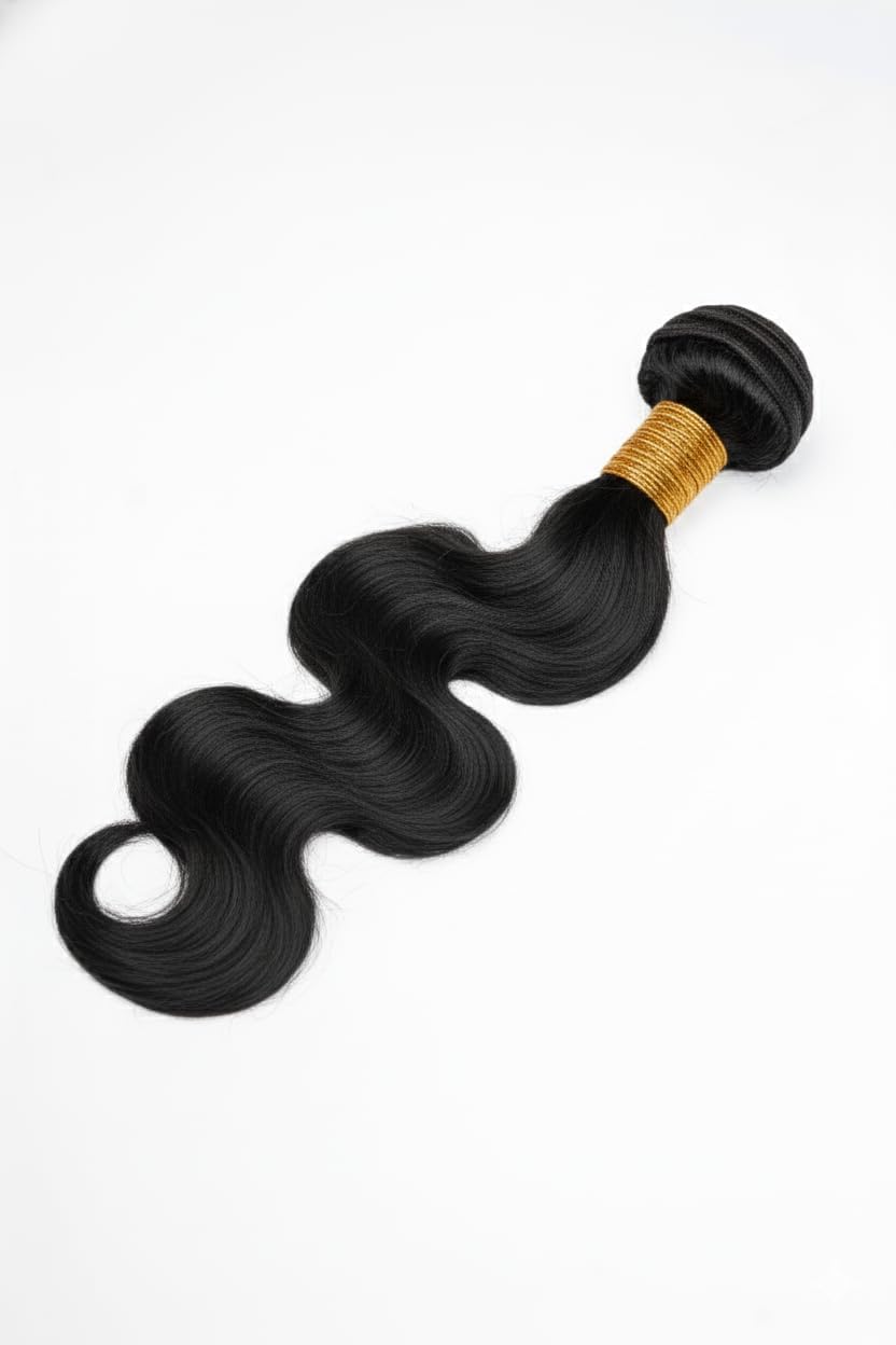 Human Hair Bundles - 15A Grade 100% Unprocessed Brazilian Body Wave for Black Women, Soft & Tangle-Free, Double Machine Weft Curly Bundles Human Hair, No Shedding color natural 10 inch body wave