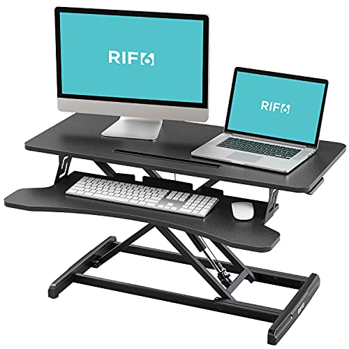 RIF6 34 Inch Convertible Standing Desk – Desk Riser with Customizable ...